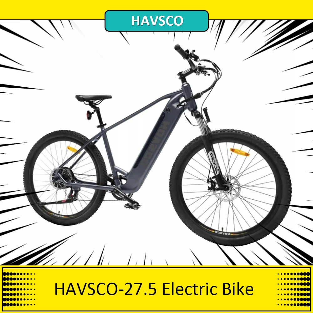 HAVSCO-27.5 Electric Bike, 250W Motor, 36V 12.5Ah Battery, 27.5*2.1