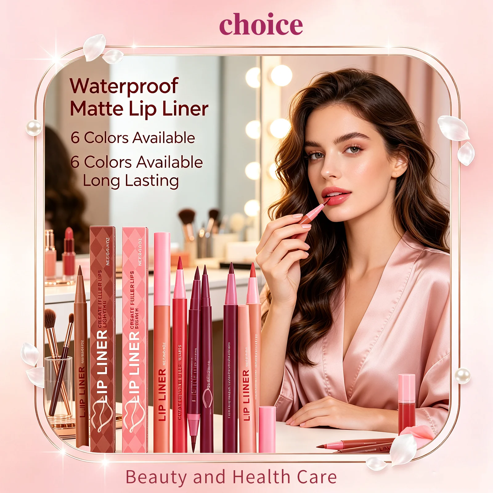 Lip Liner Pencil - Pensil Lip Liner Matte Tahan Air