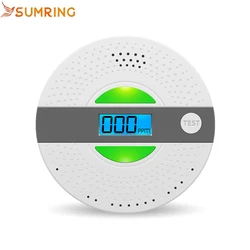 Home Security Independent Household Smoke Alarm Detector and Combination CO Gas Carbon Monoxide Detector