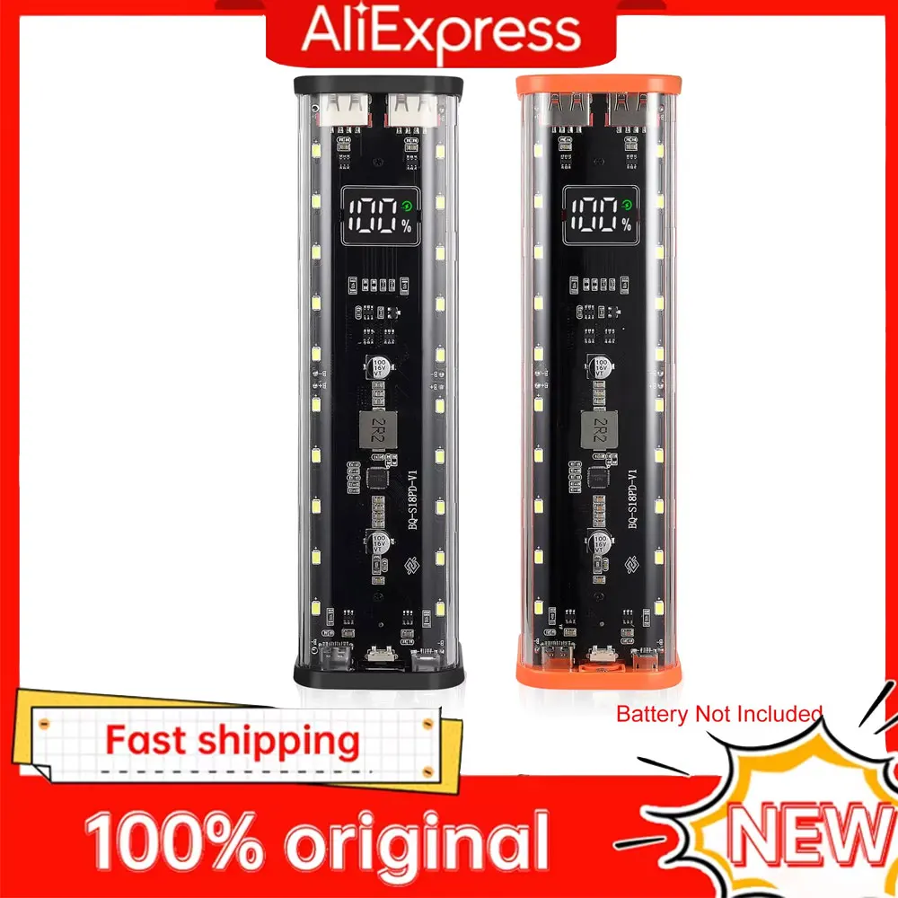 8 Slots 18650 DIY Power Bank Case Fast Charging Power Bank Case large Capacity Digital Display Battery Storage For Xiaomi Huawei