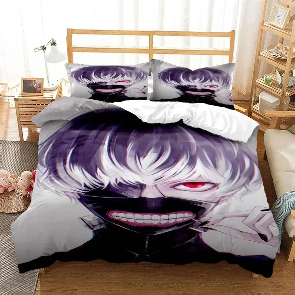 Tokyo Ghoul Digital Bedding Set Boys Girls Twin Queen Size Duvet Cover Pillowcase Bed Boys Adult Fashion Home Textileextile