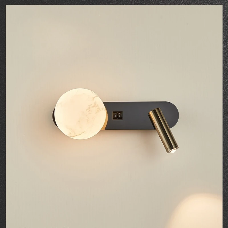 

Настенные светильники для спальни Минималистичные вращающиеся лампы для чтения Прикроватный прожектор Фоновый настенный светильник