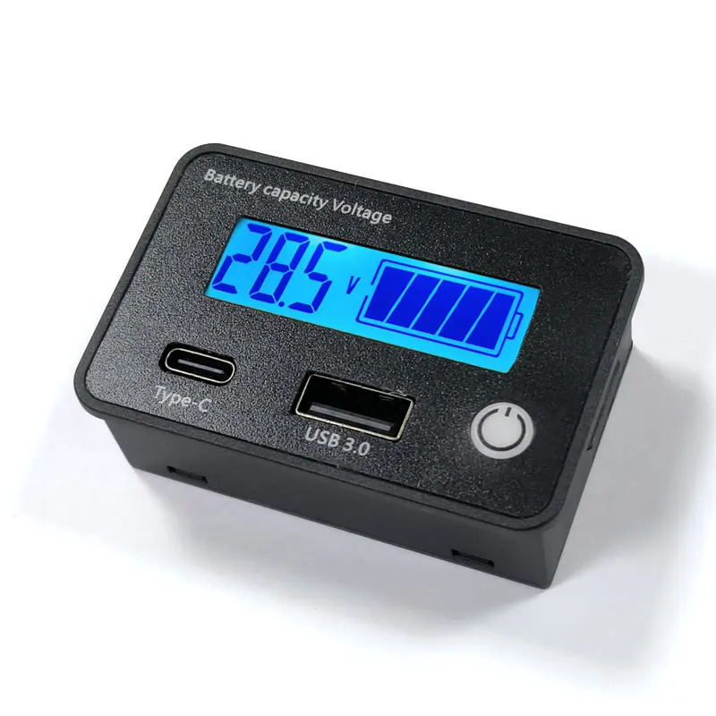 DC8-30V Battery Capacity Indicator 6-in-1 Digital Voltmeter Supports Automotive Lead-Acid/Lithium Iron/Ternary Lithium Battery P