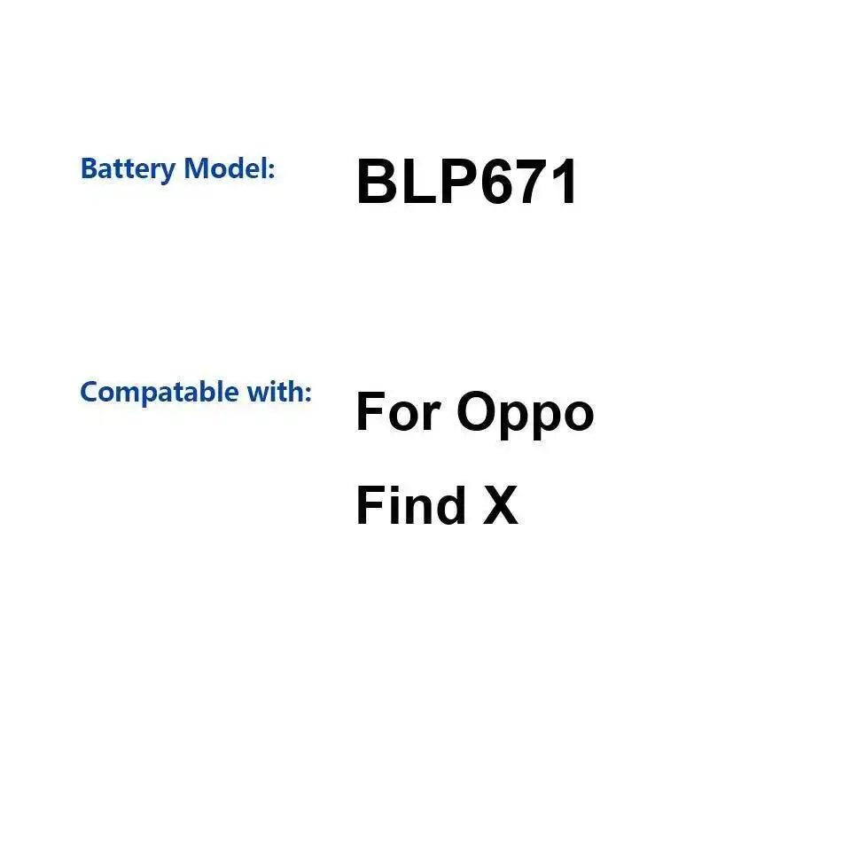 

BLP671 3730Mah For Oppo Find X Long Lasting Mobile Phone Battery