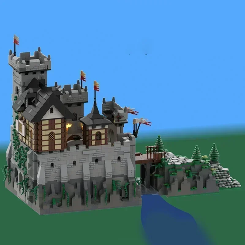 Fortezza militare Modello Moc Mattoni da costruzione Il castello Tecnologia grigia Blocchi modulari Regali Giocattoli di Natale Set fai da te Assemblaggio