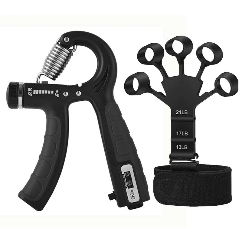 2 PCS Adjustable Hand Grips Strengthener Men Women Arm Finger Massager Expander Exercise Gym Fitness Training Wrist Gripper