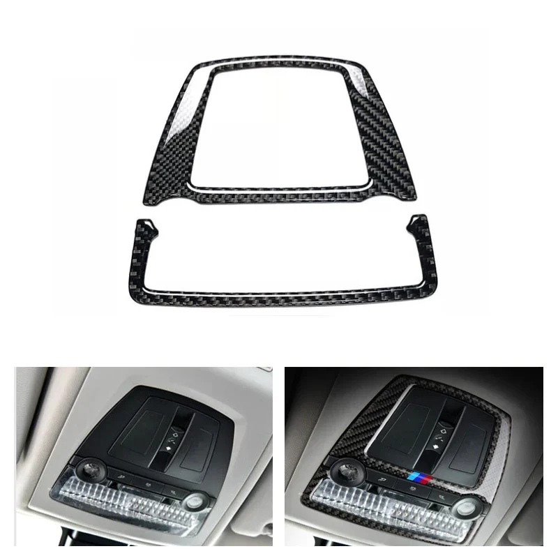 

Car Styling Real Carbon Fiber Front Reading Light Frame Cover Trim For BMW 5GT F07 F10 F25 F26 X3 X4