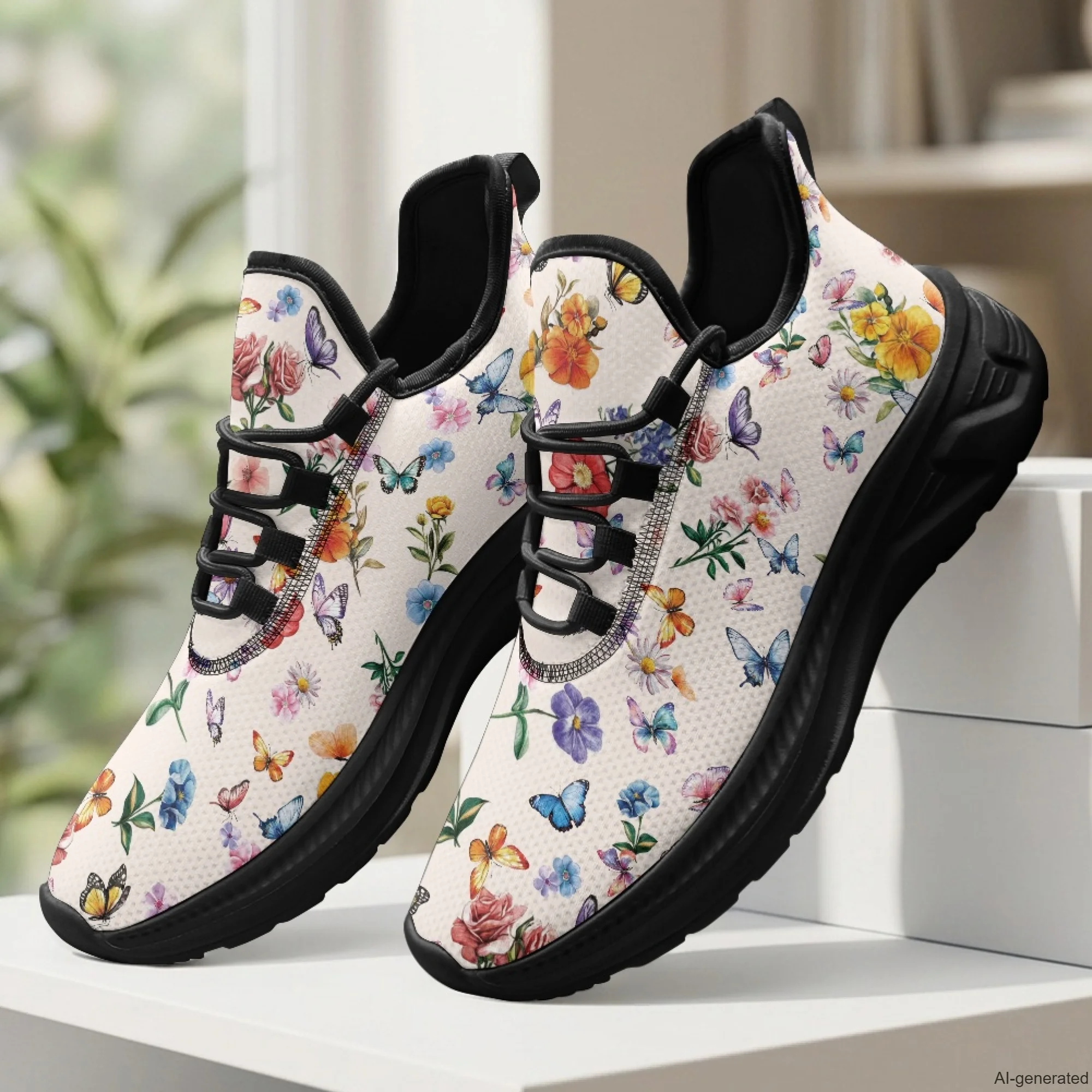 XIXIRIMIDO Womens Walking Shoes Nurse Shoes Nurse Sneakers Floral Print Tenis Masculino De Corrida Barefoot Shoes 35-48