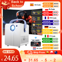 CY302 Mini Projector Android Smart Native 600P Support 1080P WIFI6 BT5.0 HDMI Home Movie Outdoor Projector Project Screen