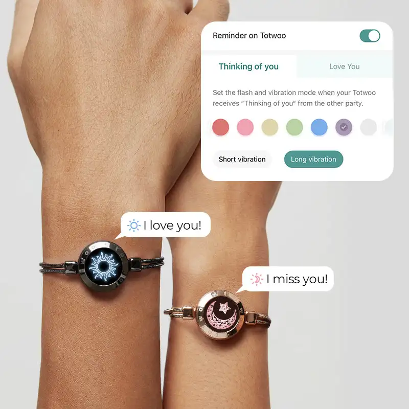 otwoo Long Distance touch Light up&Vibrate Bracelets for Couples, Long Distance Relationship Gifts Smart Sun&Moon Love Bracelet - AliExpress 36 otwoo Long Distance touch Light up&Vibrate Bracelets for Couples, Long Distance Relationship Gifts Smart Sun&Moon Love Bracelet - AliExpress 36