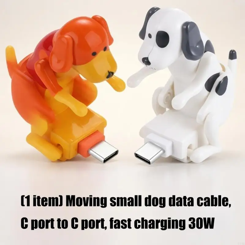 Animated Puppy USB C To USB C Fast Charging Cable 30W With Moving Dog Design For Phones And Laptops F19E