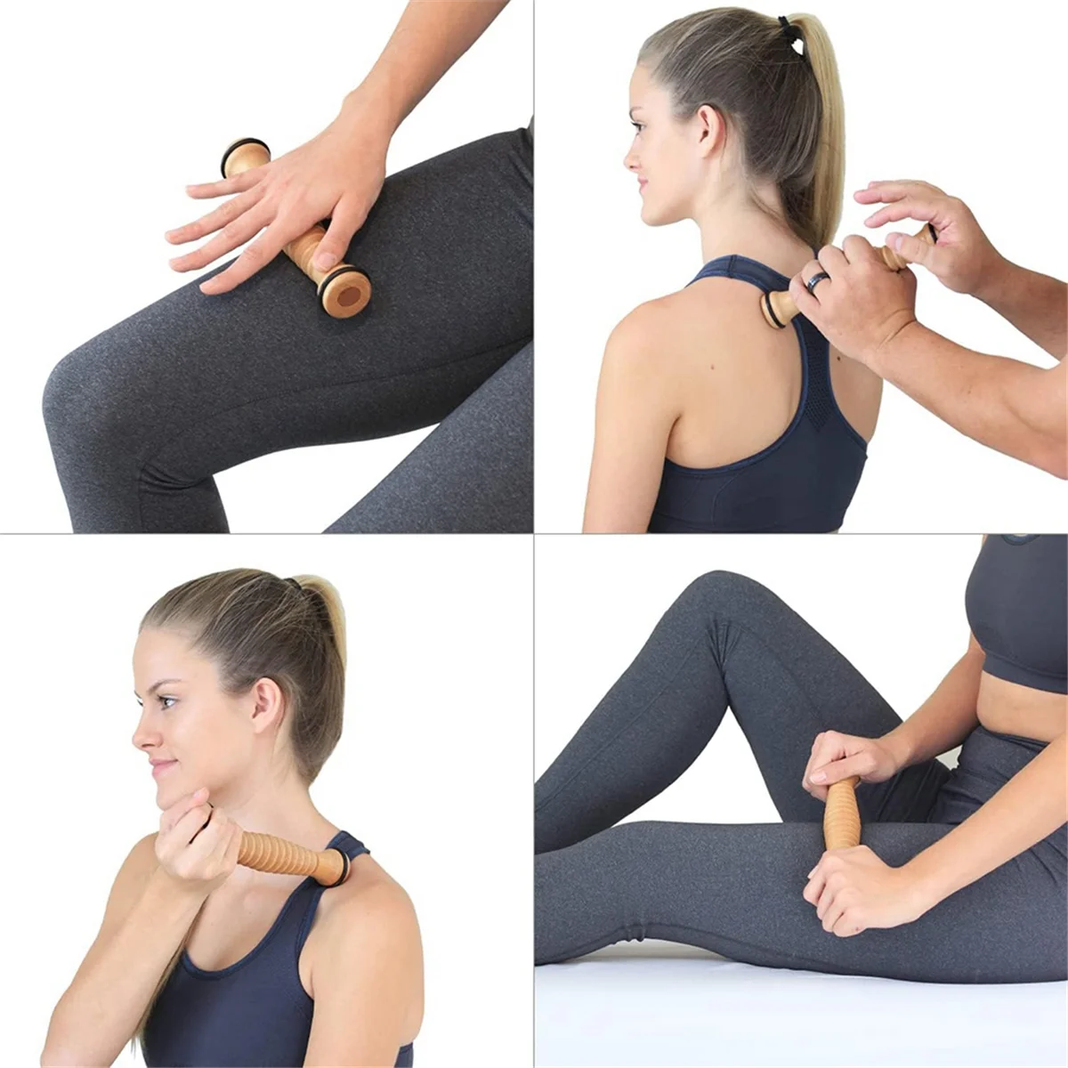 Y31A Fußrolle aus Holz, Fußmassagegerät für Plantarfasziitis, zur Stressabbauunterstützung und Entspannung durch die Rolle