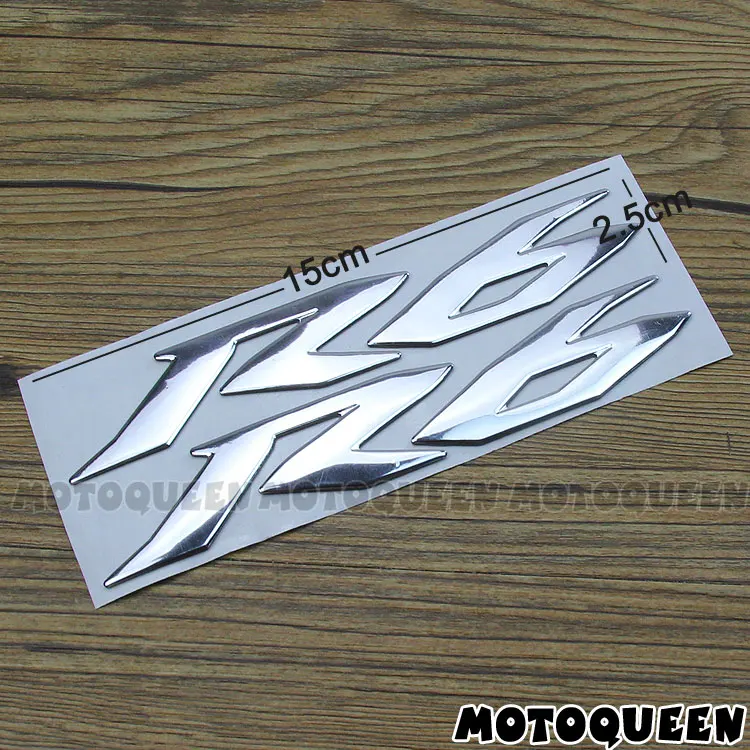 For YZF R6 YZF6000 Stickers Motorcycle 3D Chrome Reflective Decals Tank Pad Shell Body Wind  Fairing Pvc