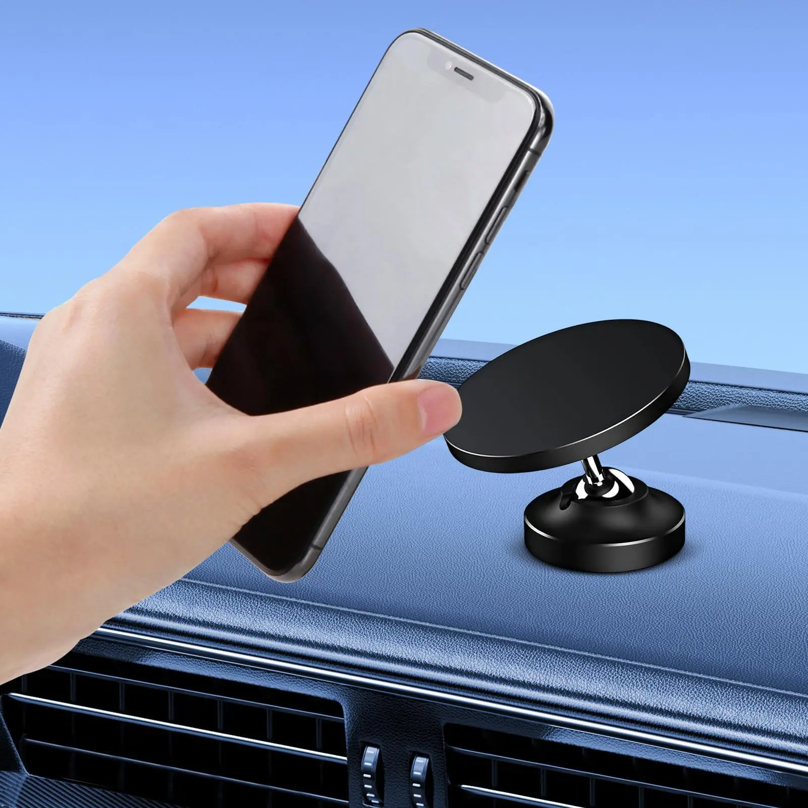 

Магнитное крепление для телефона для автомобиля, вращение на 360 градусов, складной магнитный кронштейн для телефона для спортзала для грузовиков, автомобильная настольная тележка для гольфа
