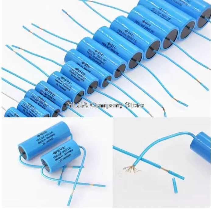 Audio Audiophile Electrodeless Capacitors 400V2.2/3.3/4.7/6.8/10/15UF Copper Silver Plated    2PCS -1lot