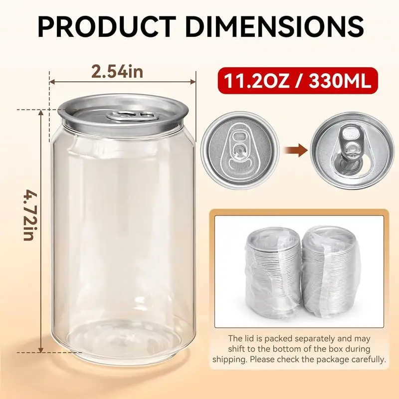 Only for Can Sealer Plastic Juice Bottles Aluminum Lids Empty Soda Cans for Smoothies Boba Beer Nuts
