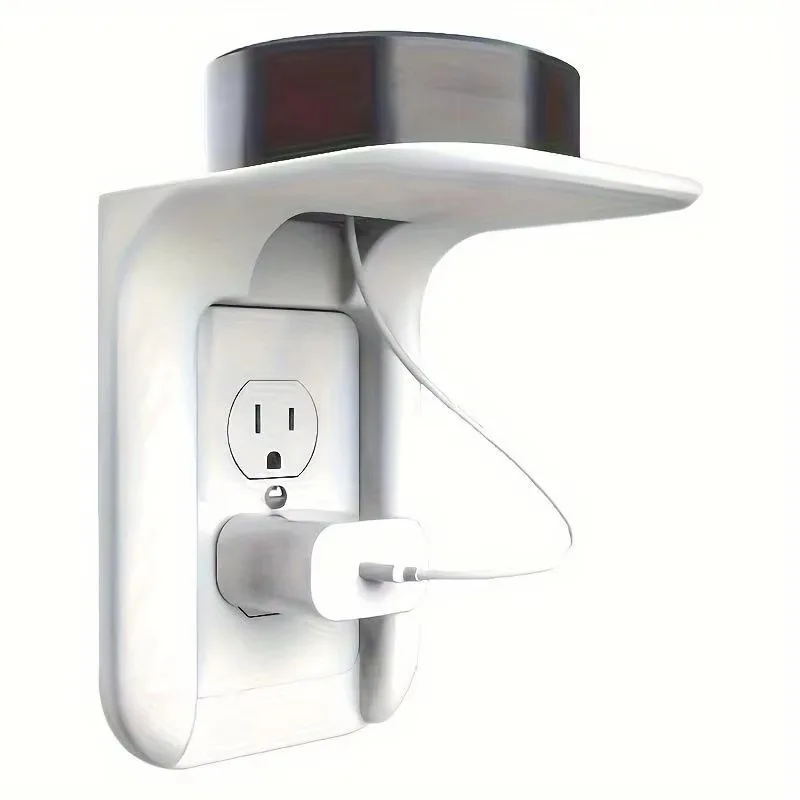 Home Speaker Stand Mobile Phone Charging Holder Wall Shelf Organizer Outlet Shelf Wall Holder Space Saving Socket