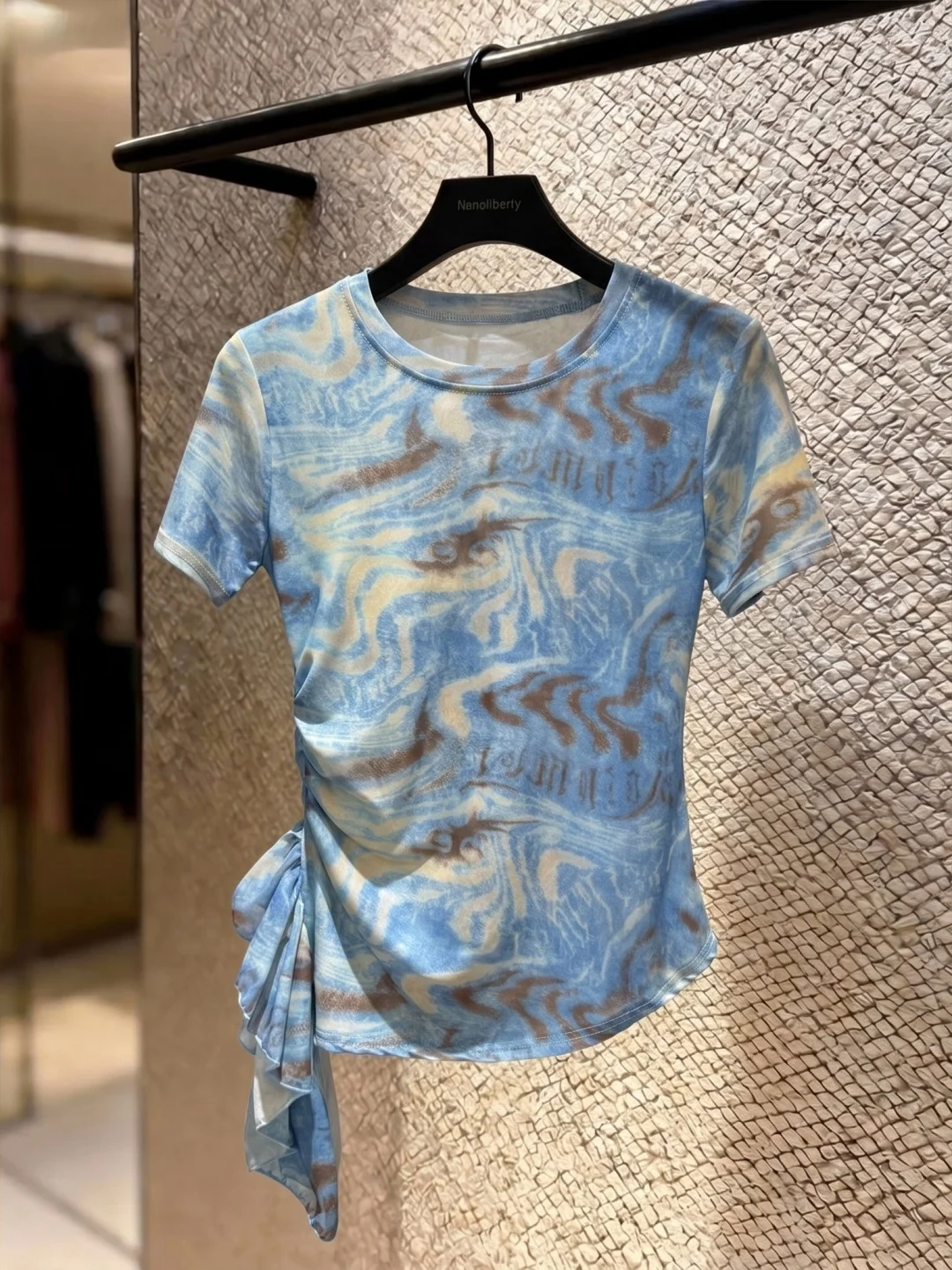 

Fashionable Short Sleeve T-Shirt Women's All-Match Gradient Color Korean Style Design Sensation Spring Summer Top