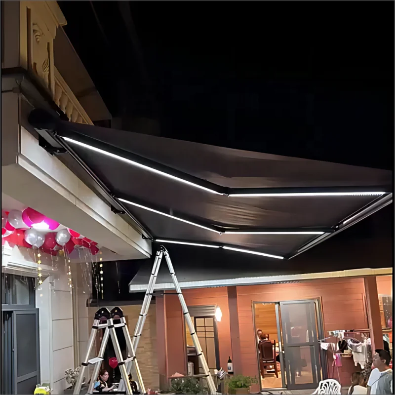 

Custom Size Full Cassette Motorized Awning For Balcony