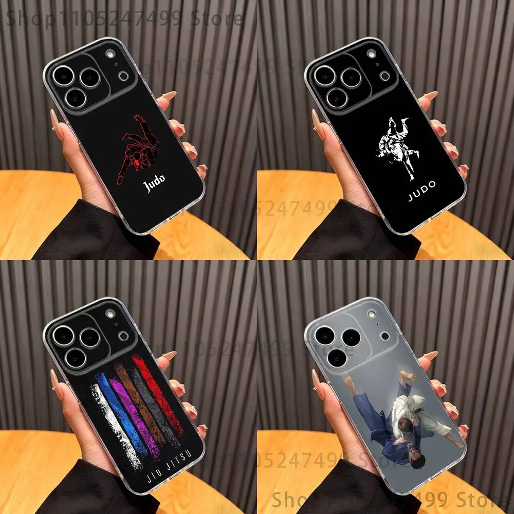 

Japanese Martial Arts Judo Phone Case For iPhone 17,16,15,14,13,12,11 Pro,Max,Plus,X,XS,XR,SE4,E Mini Transparent Soft Cover