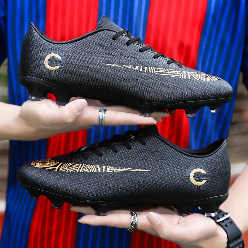 Breathable football shoes for men, FG/AG long nail all season universal anti slip sports shoes, outdoor and indoor sports shoes