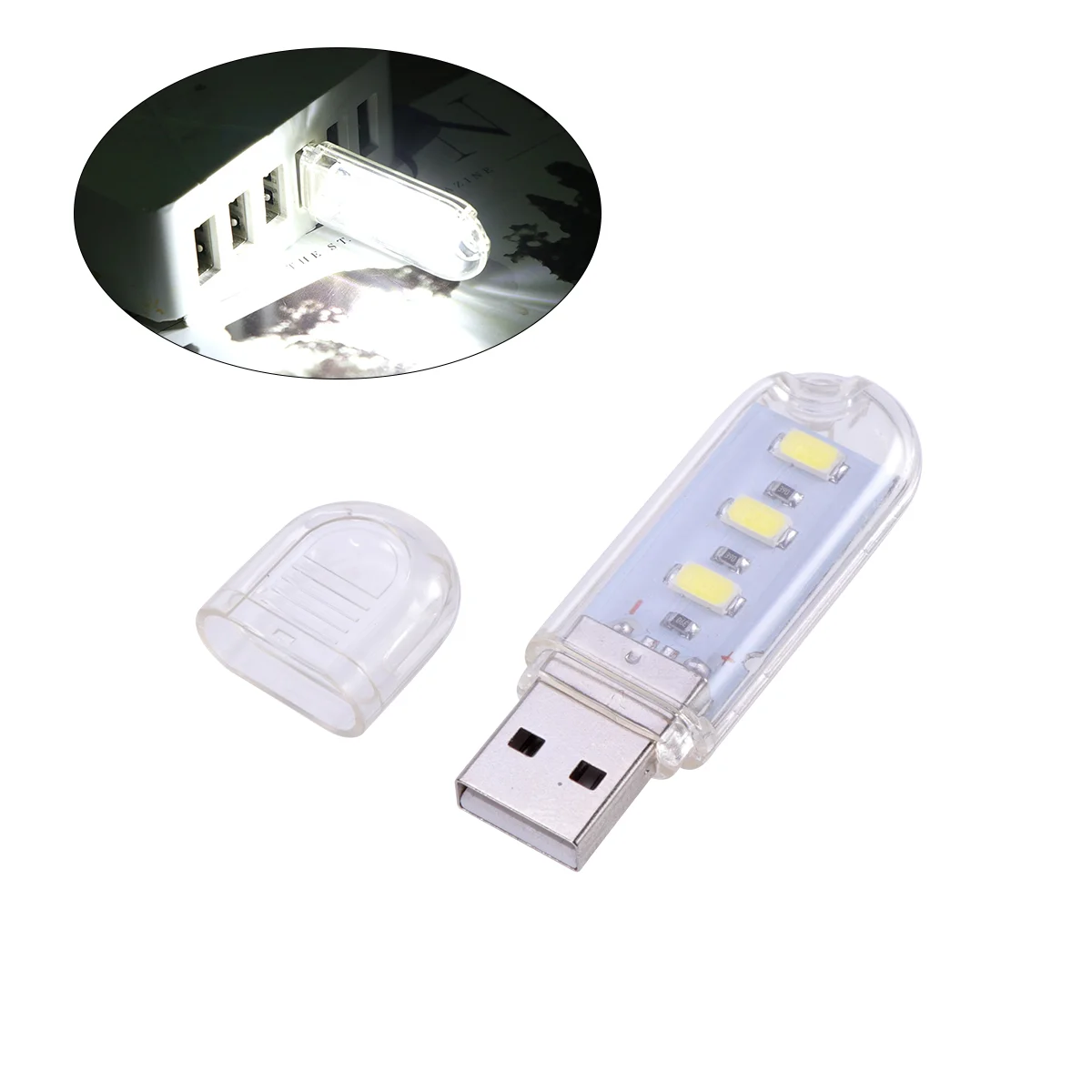 

3pcs USB for Keyboard Usb Night Led Usb Keyboard Laptop Reading Night Light White Light 30cm Cable USB Gadgets