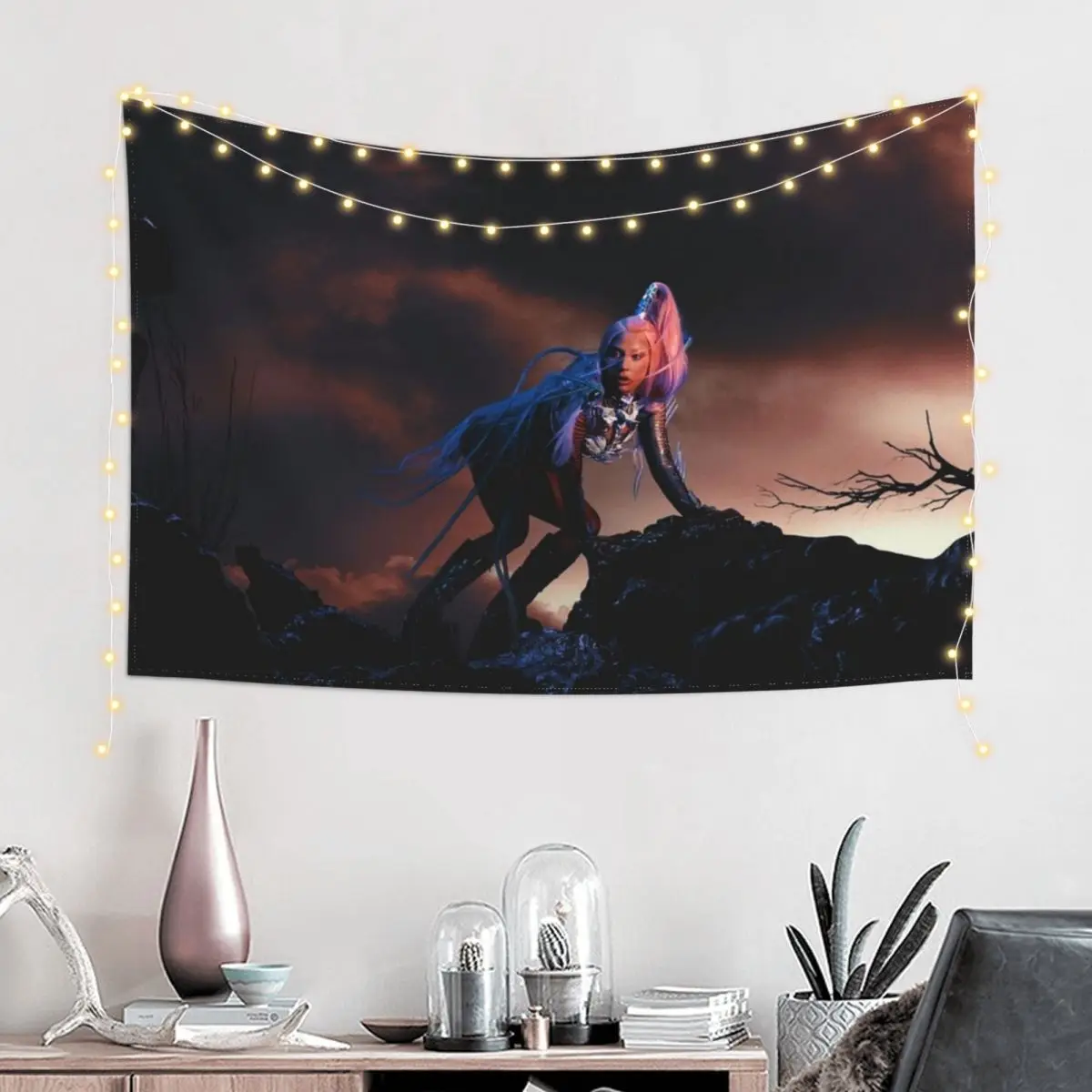 

Warrior Queen Tapestry Room Decorator Japanese Room Decor Bedrooms Decorations Tapestry