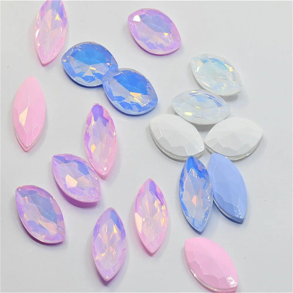 Navette Jelly mocha rhinestones strass beads to make crafts jewels Decoration Diamonds for needlework 17x32mm 7x15mm