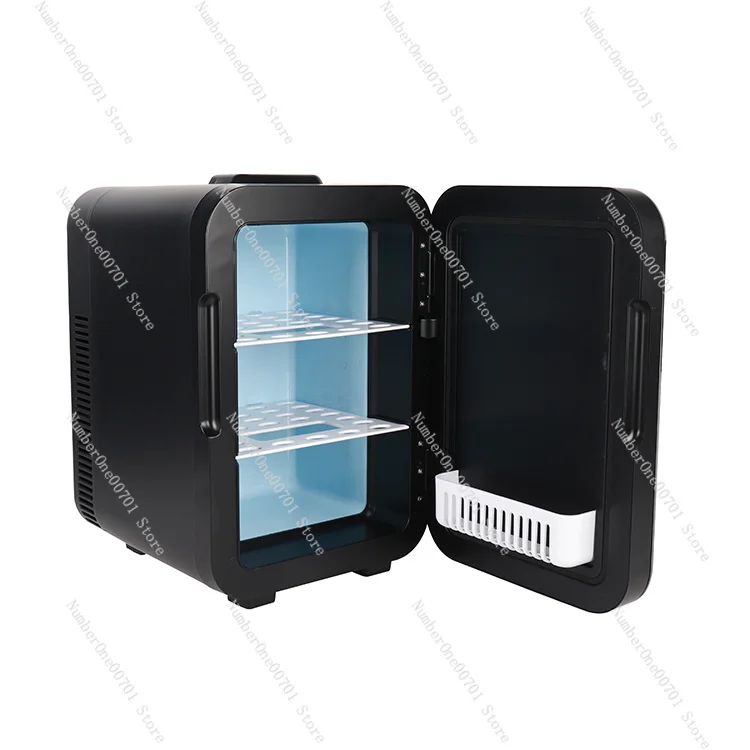 10L Black Portable Handle Car Home Mini Refrigerator Beauty Drink Bar Mini Car Fridge