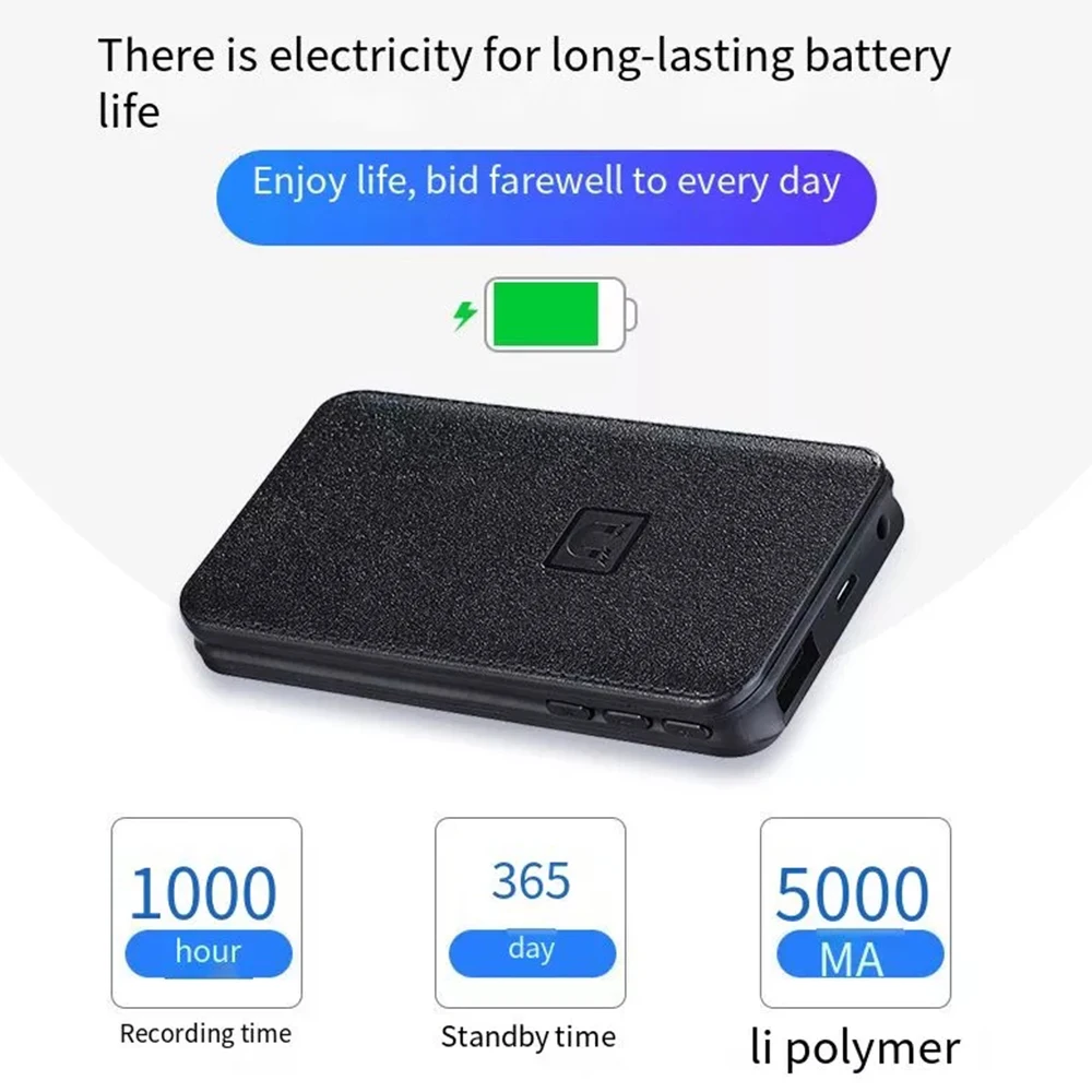 Q95 gravador de voz digital portátil, redução de ruído ativada por voz, ditafone de som profissional, gravador de adsorção magnética