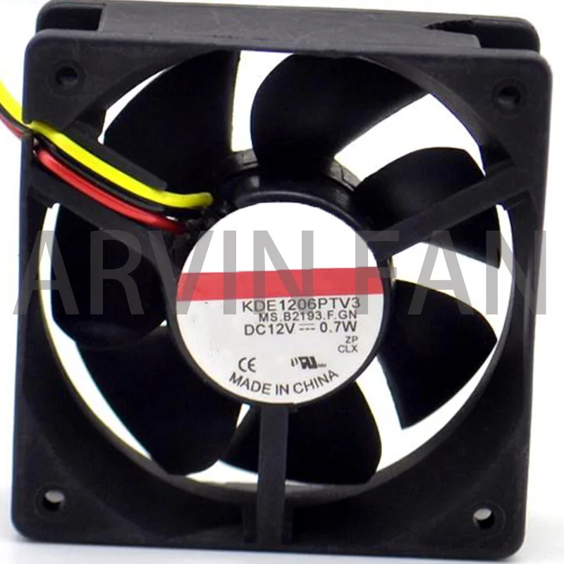 KDE1206PTV3 12V 0.7W 60mm 3 Line Radiator Cooling Fan