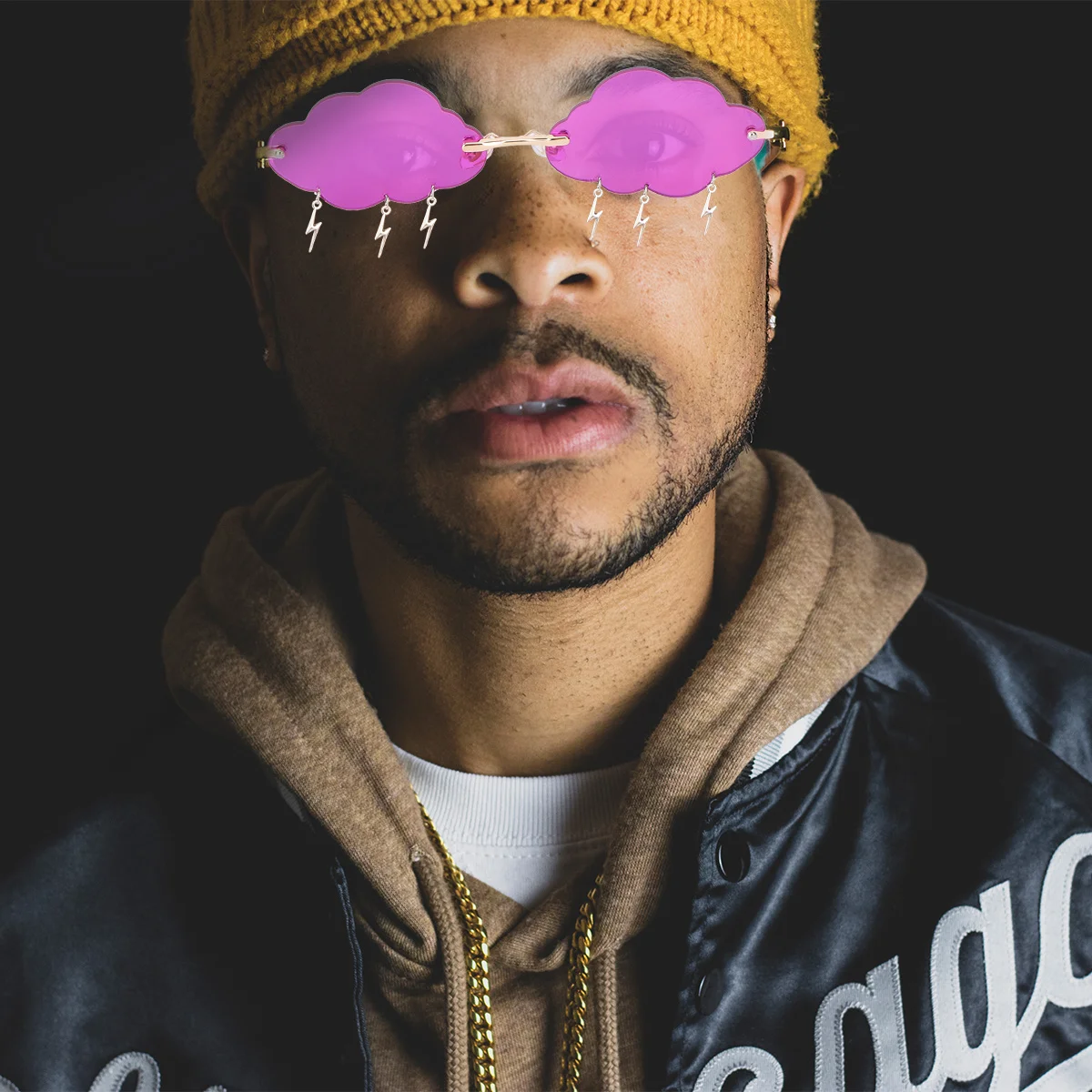 

1 Pair Cloud Sunglasses Stylish Frameless Shades for Women Small Face Perfect Eye Protection Party Fun Photo Props