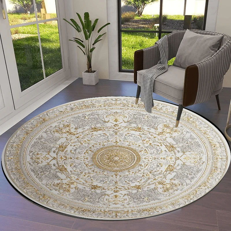 Vintage Ornate Scroll Graphic Floor Carpet Durable Entrance Rug For Coffee Shop Office Supermarket Store Display