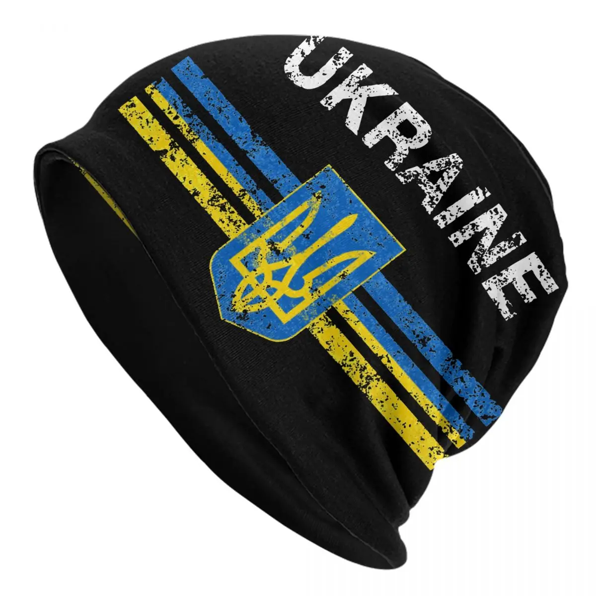 Ukrainian Flag Bonnet Hat Cool Street Ukraine Skullies Beanies Hats Men's Women's Warm Dual-use Cap