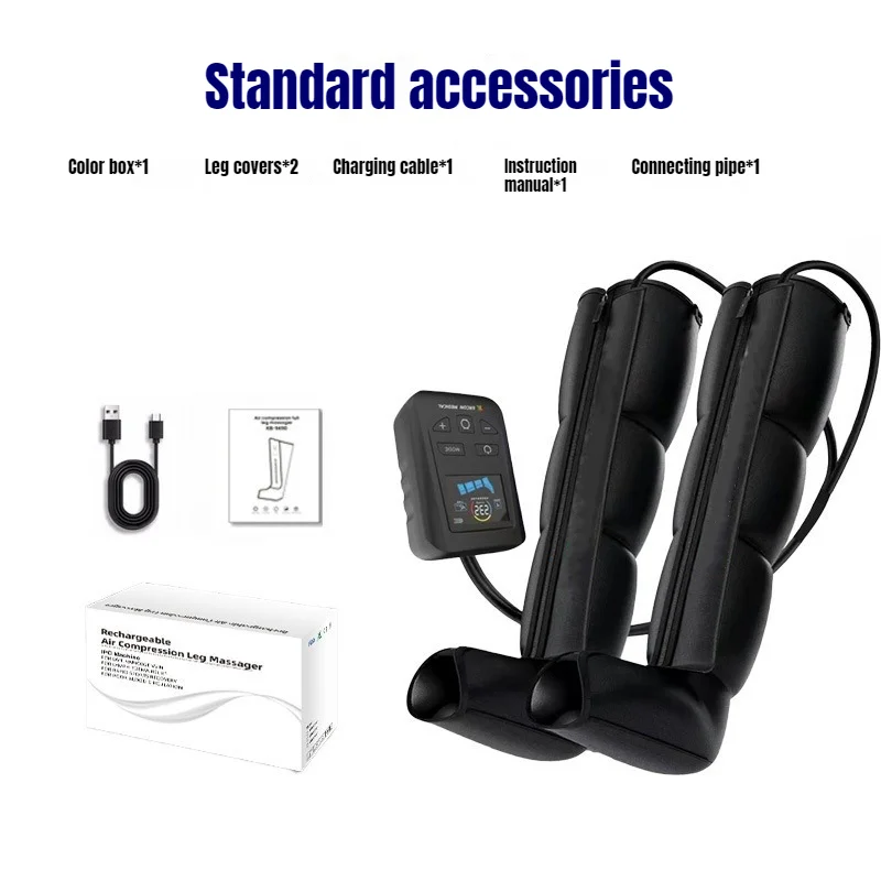 Jinkairui 4-Chamber Air Compression Leg Massager, Full Leg Home Massager for Sports Recovery, Multiple Sizes Optional Gift
