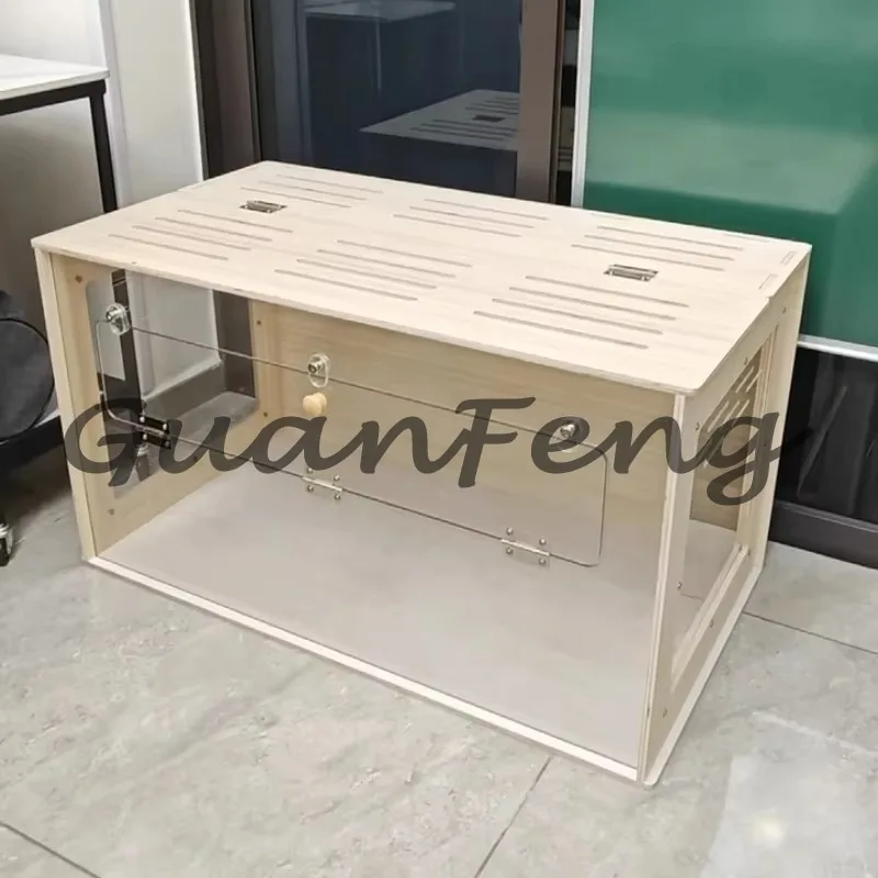 Extra Large Transparent Acrylic Hamster Cage, Luxury Villa Habitat for Syrian Hamster & Chinchilla