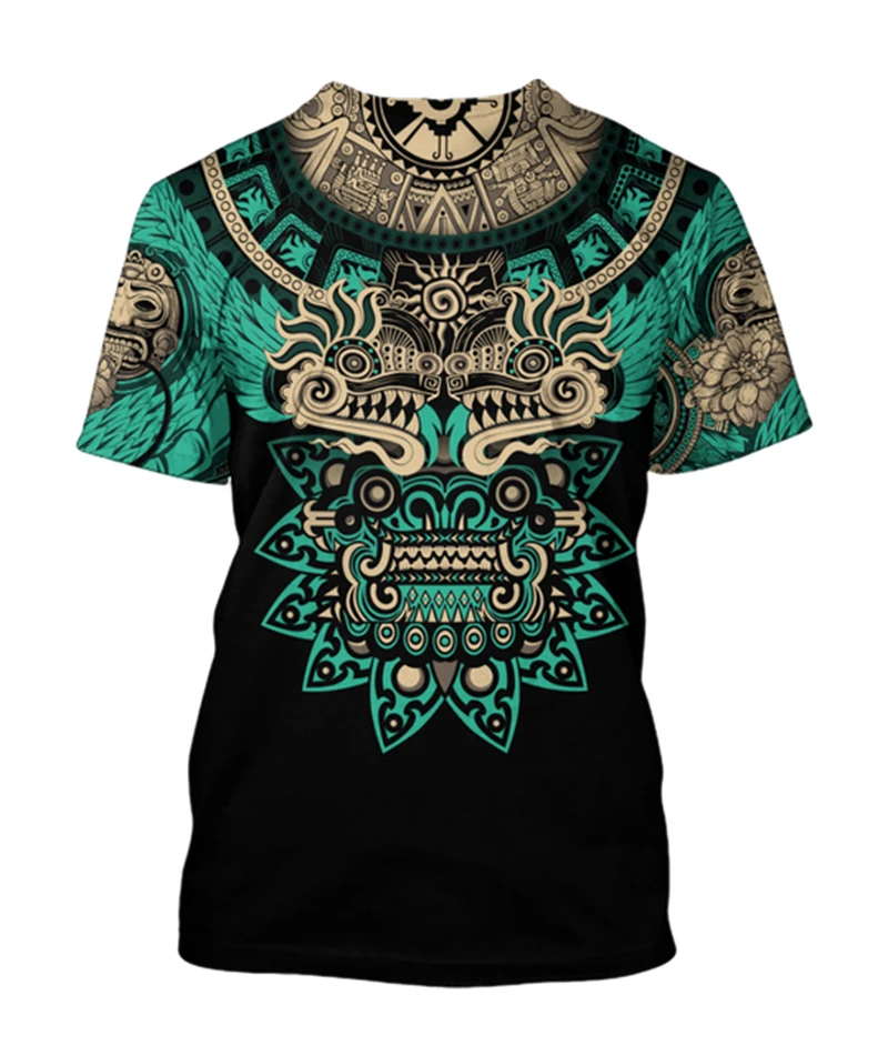 T Shirt Men 3D Printed Mexican Aztec Retro Classic T-Shirt Harajuku Fashion Summer Trend Streetwear Baggy Short Sleeve y2k Tops