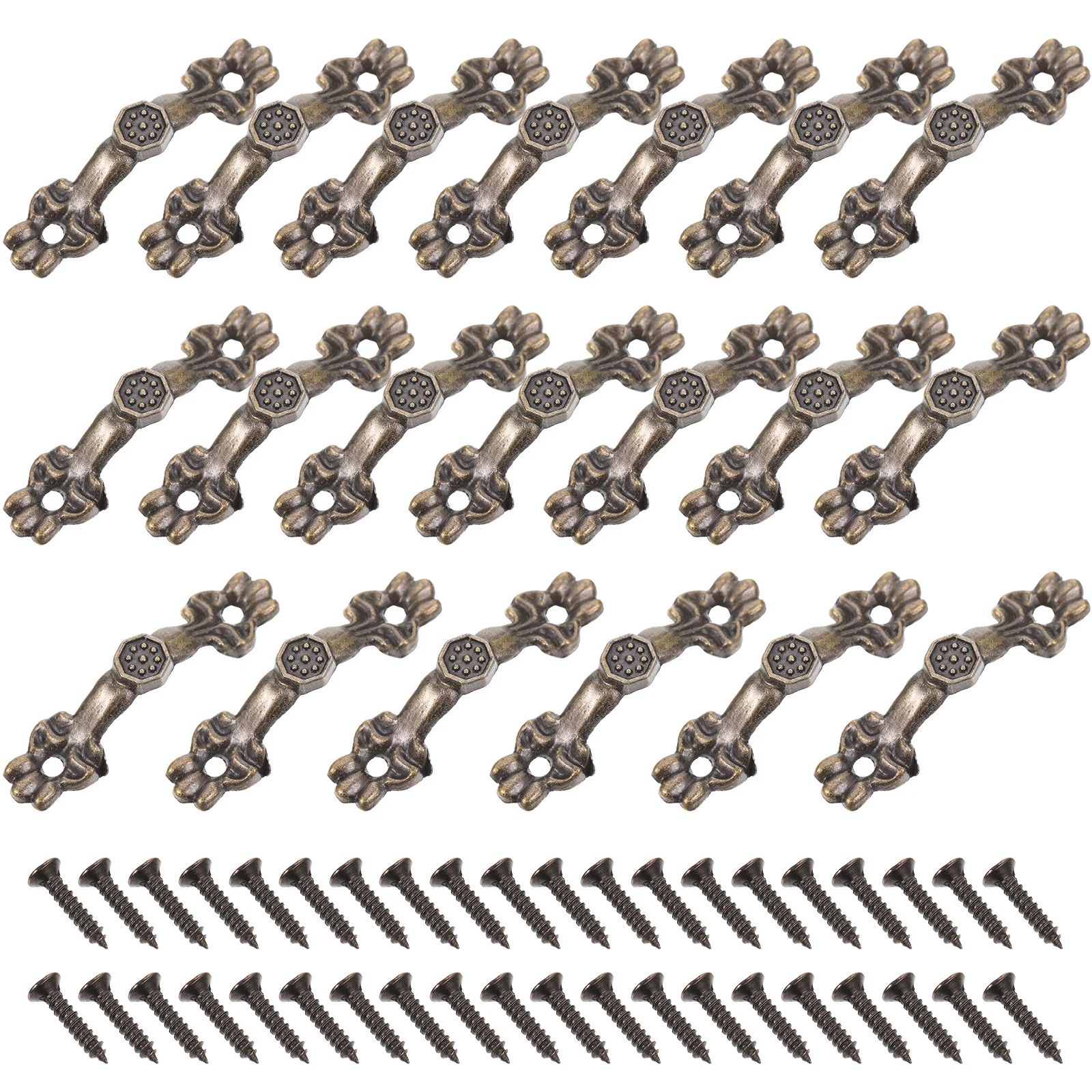 

1Set Decorative Zinc Alloy Drawer Handles Vintage Pulls Retro Cabinet Jewelry Box Small Handles Cabinet Pulls Drawer Knobs