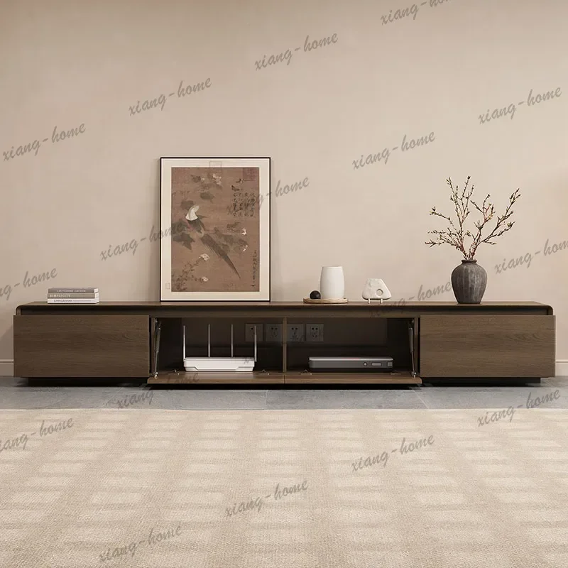 Factory Direct Aesthetic Elegant Tv Stands Designer Wabi Sabi Lift Up Metal Legs Tv Stands European Chic Meubles Télévision Furn