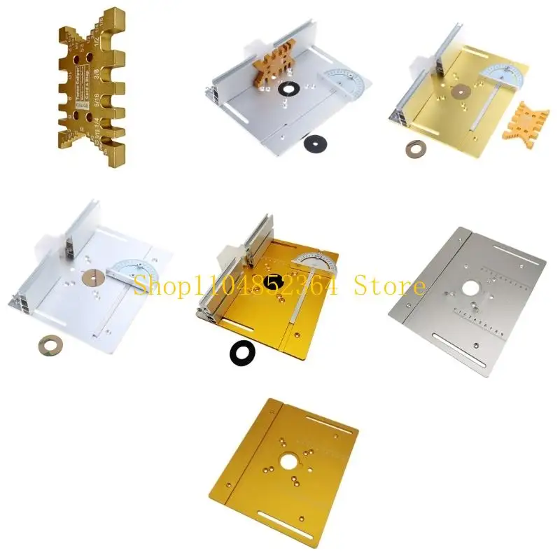 652F Multifunction Aluminium Router Table Insert Plate Woodworking Electric Router Plate for Working Benches Router