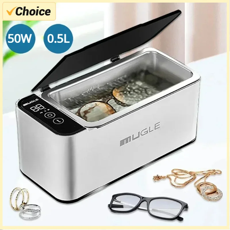 500ML 46kHz for Jewelry Glasses Razor Circuit Board Watches Denture Teeth Ultrasound Washing Machine Powerful Ultrasonic Cleaner