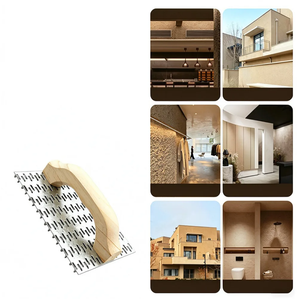 Efficient Wall Texture Scraper Carbon Steel Toothed Plane Manual Smoothing Tool For Home Wall Decoration Finishing