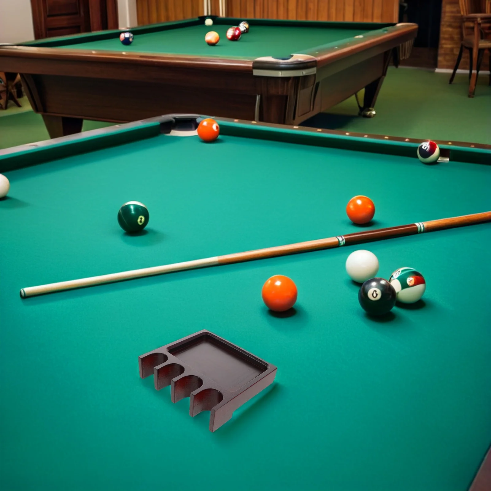 

Desktop Cue Rack Billiard Stick Holder Durable Wooden Pool Cue Organizer for Home Bar Game Room Storage Essential