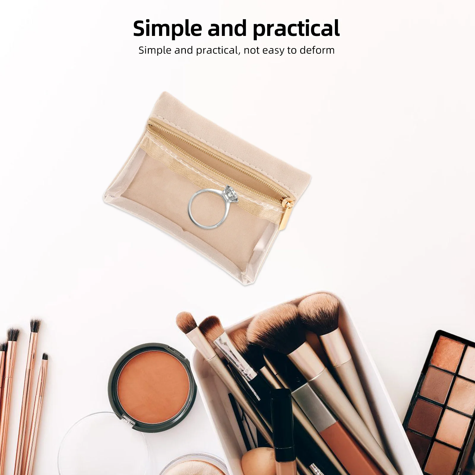 

Прозрачная мини-сумка для ювелирных изделий, сумка-органайзер на молнии, дорожная сумка для хранения серег, колец, браслетов, сумка для подгузников, органайзер