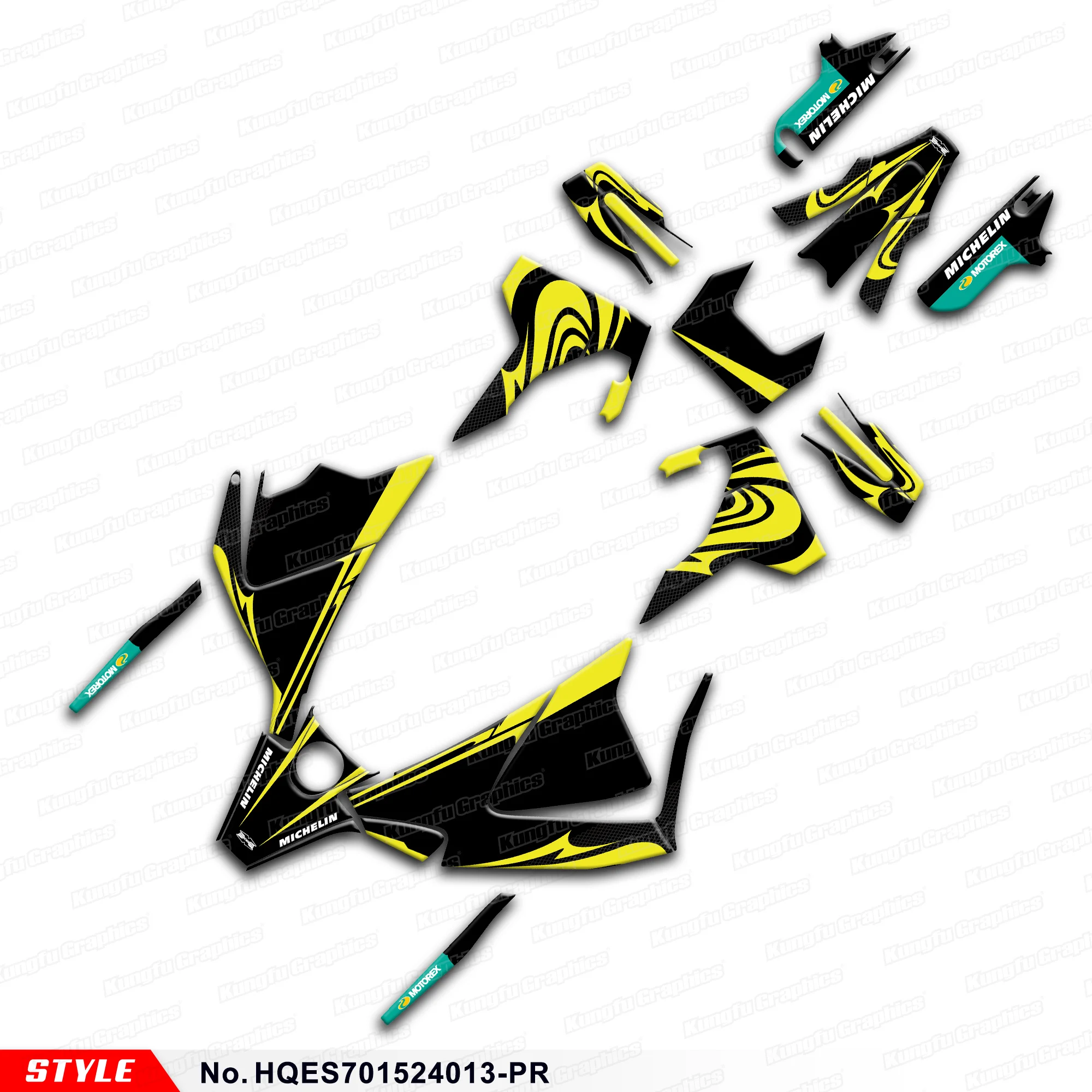 

Aftermarket Enduro Stickers Kit Graphics для Husqvarna Enduro Supermoto 701 2015-2024, HQES701524013-PR