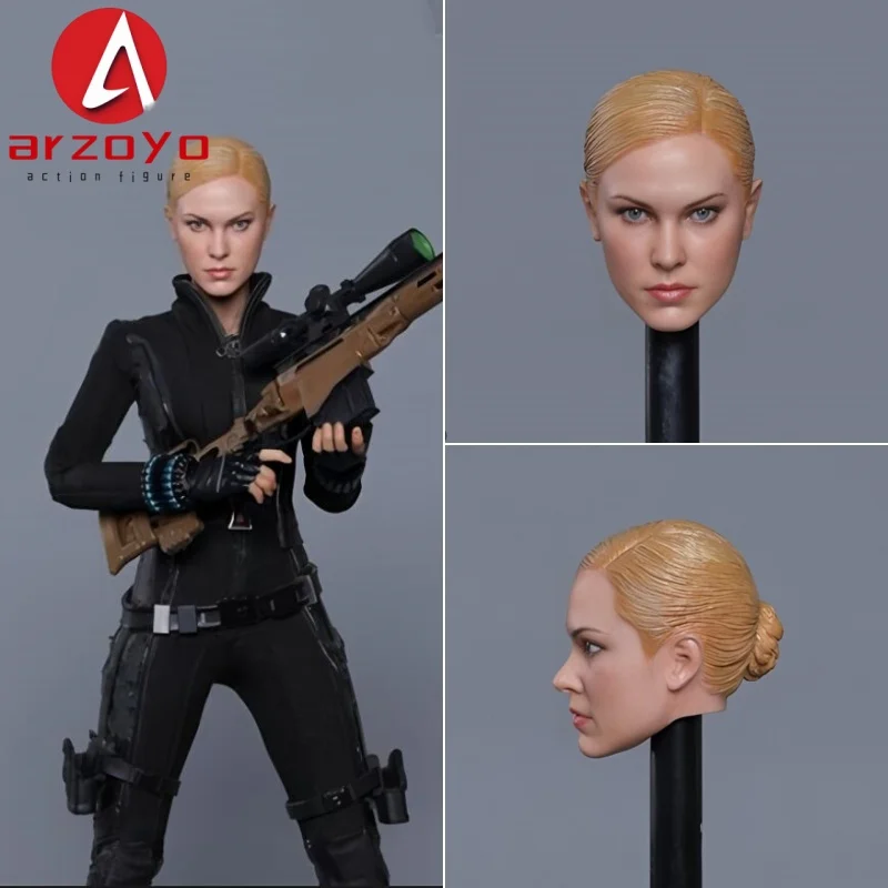 

1/6 женская скульптура головы солдата, холодная женская голова убийцы, резьба, подходит для 12 дюймов, женская фигурка солдата, тело куклы