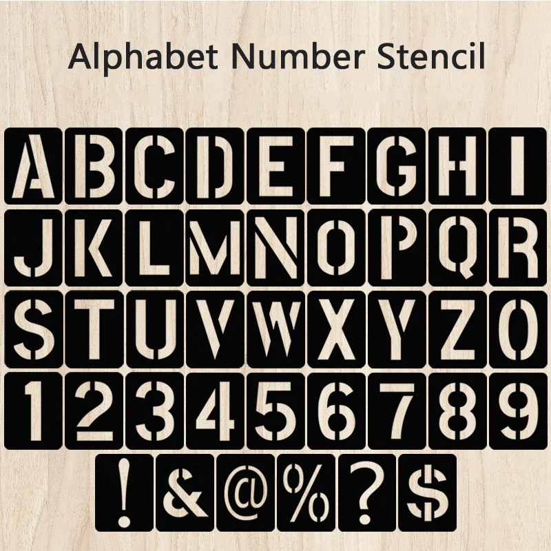 

42PCS Alphabet Number Stencil Wall Painting Art Craft DIY Layering Painting Template Scrapbooking Embossing Supplies Home Decor