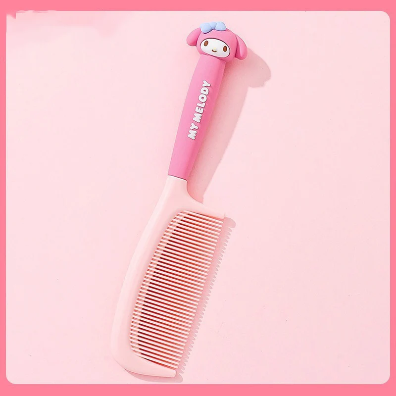 Kawaii Sanrio Cartoon Silicone Kuromi Comb Anime My Melody Cinnamoroll Girl Heart Sweet Hair Comb Hairdressing Tool Girl Gift