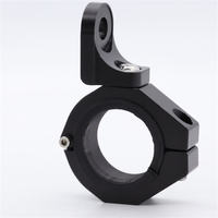 Aluminium Alloy UTV Whip Light Flag Mount Solid Heavy Duty Roll Bar Clamp 360° Adjustable Light Bar Mounts Bracket for Roll Cage