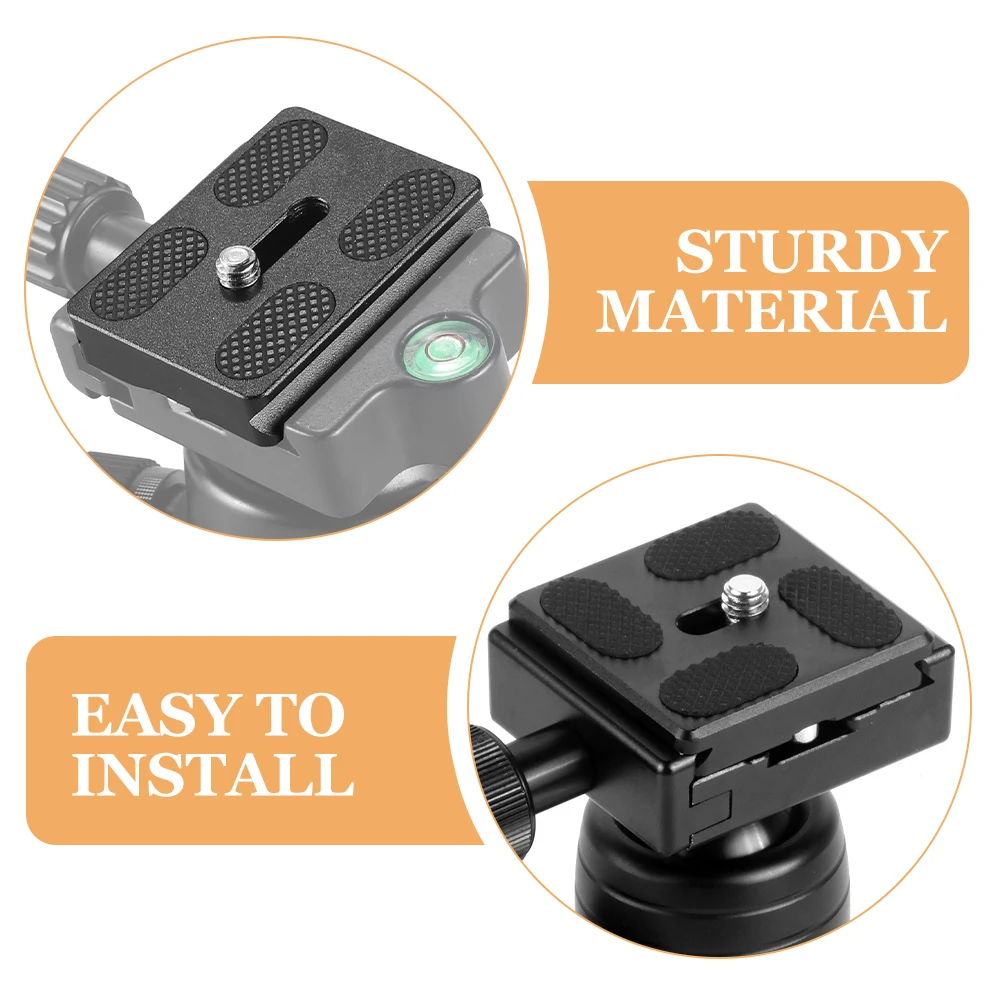

2pcs Black PU-40 Tripod Quick Release Plates Camera Mount Accessories Aluminum Alloy Compatible DSLR Tripod Mount Adapter